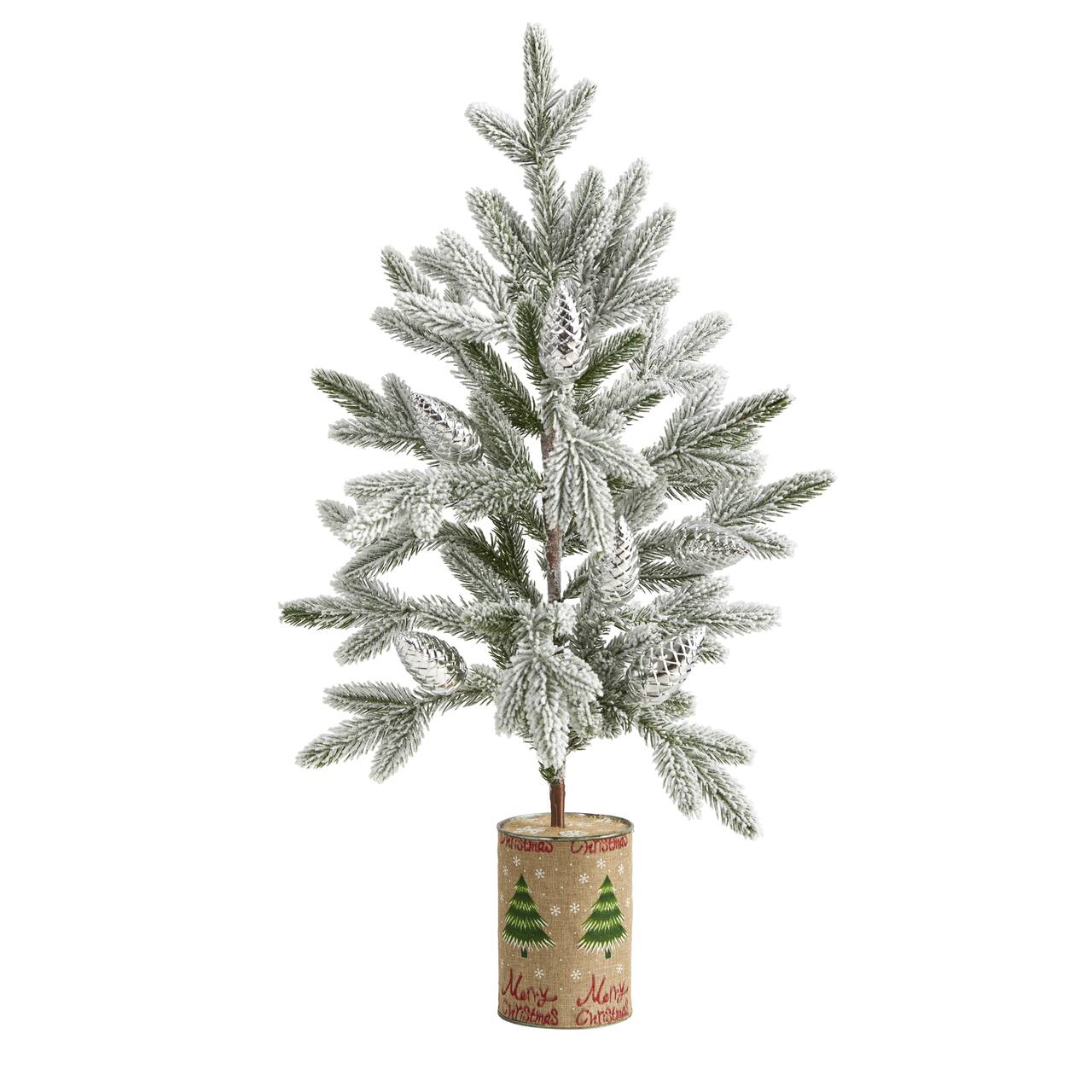 2.5ft. Unlit Flocked Christmas Artificial Christmas Tree